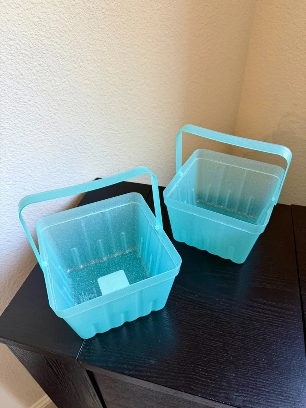 Set of 2 Target Spritz Blue Sparkle Baskets NEW